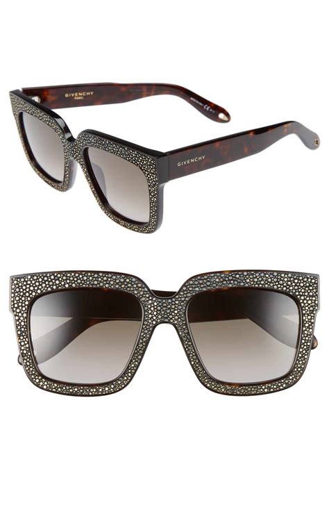 53mm square sunglasses givenchy|Givenchy 4G 53mm Square Sunglasses .